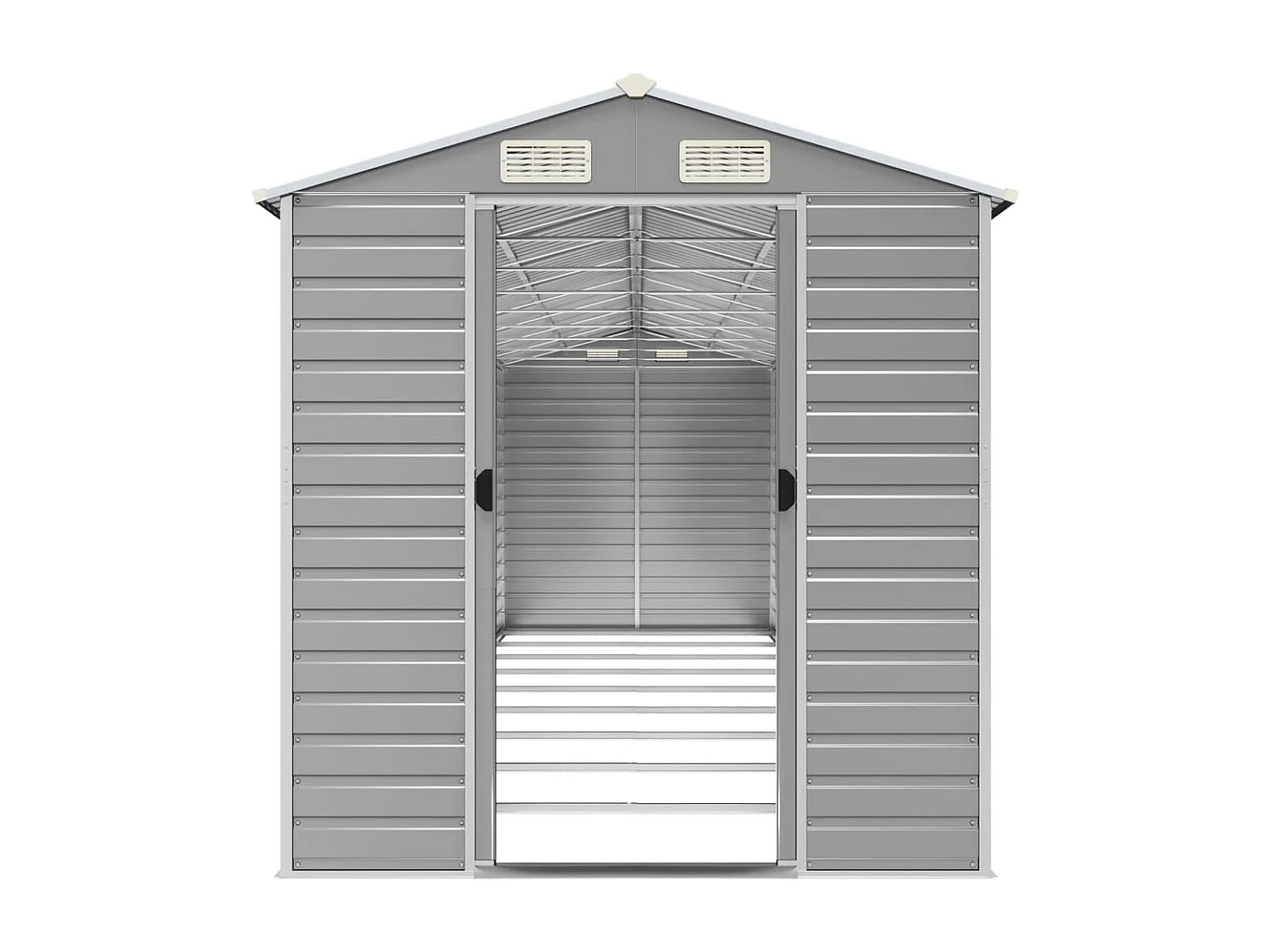 Tampa  Abri de jardin gris clair 191x810x198 cm acier galvanisé