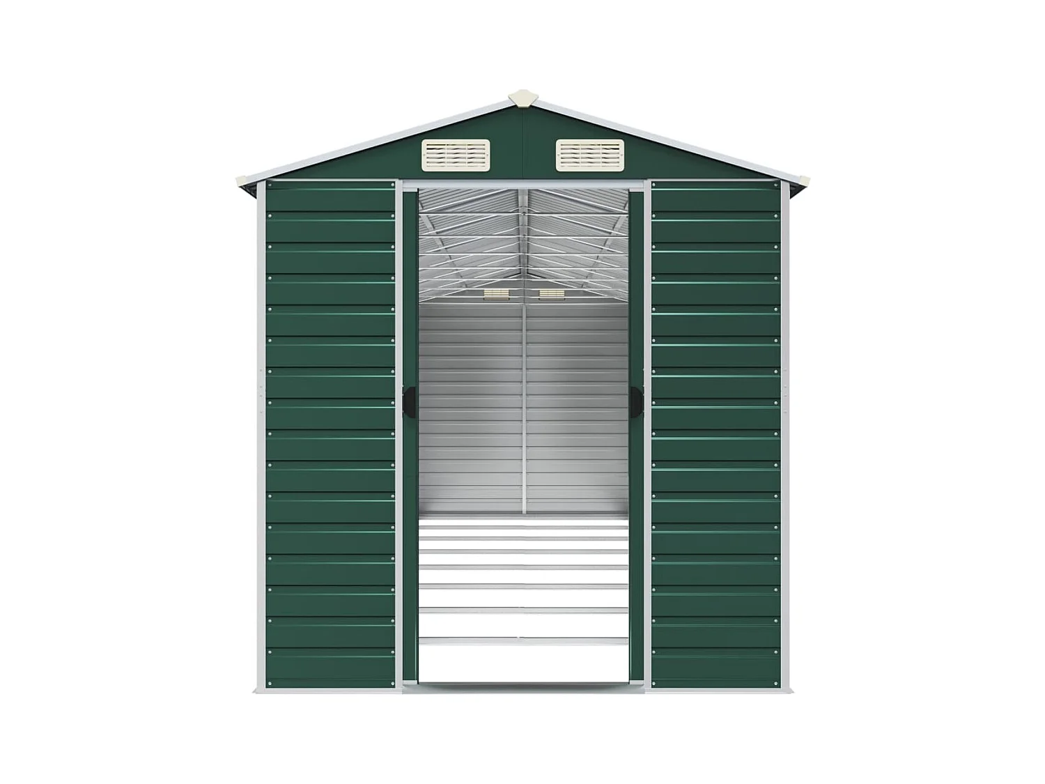 Tampa  Abri de jardin vert 191x725x198 cm acier galvanisé