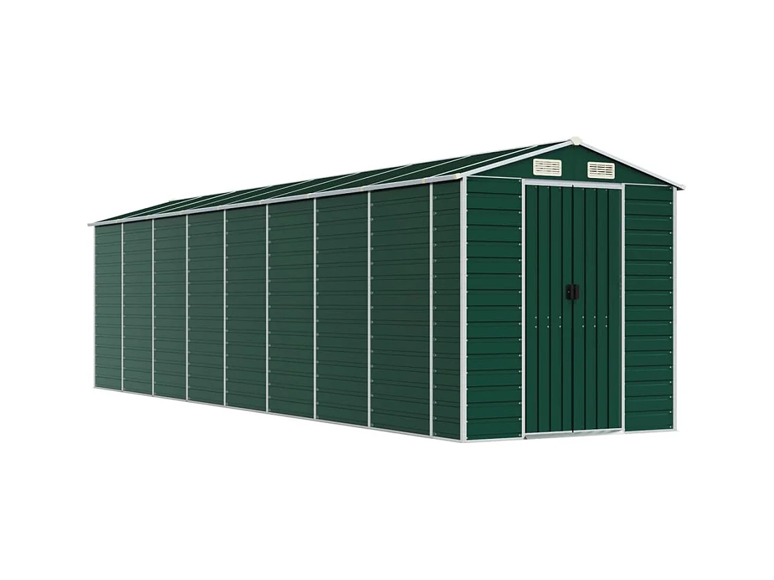 Tampa  Abri de jardin vert 191x725x198 cm acier galvanisé