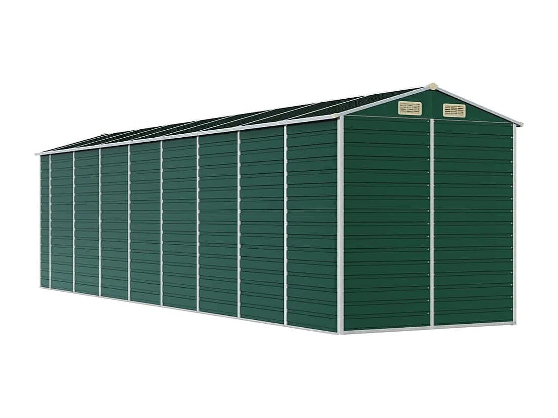 Tampa  Cobertizo de jardín acero galvanizado verde 191x725x198 cm