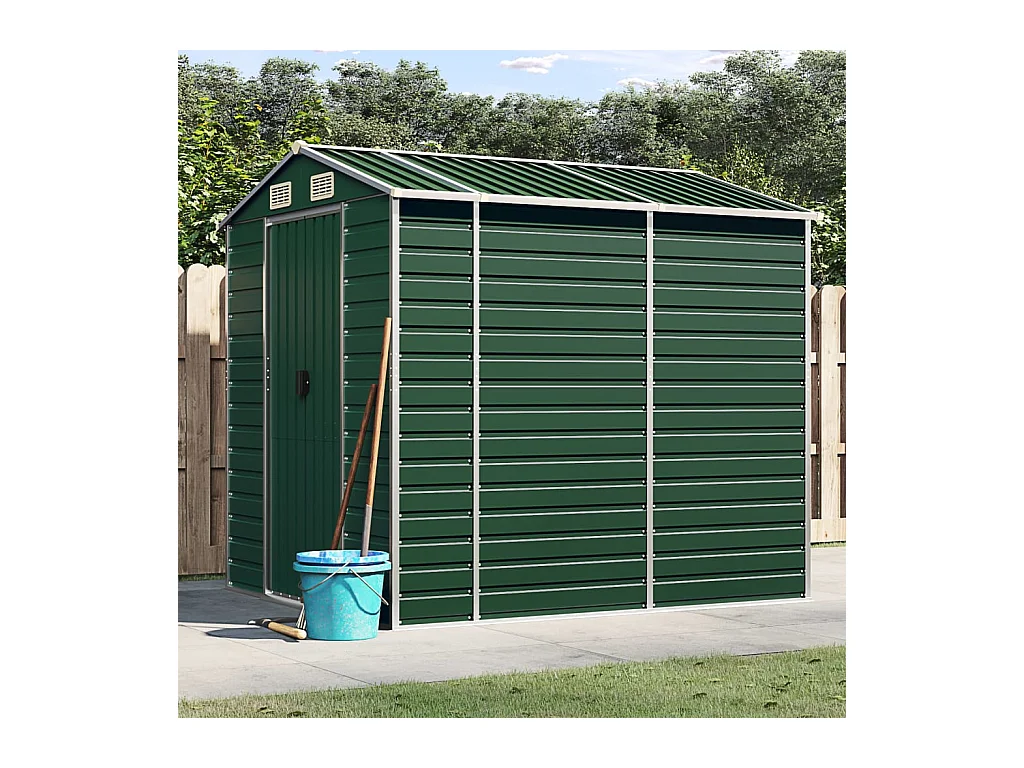 Tampa  Abri de jardin vert 191x215x198 cm acier galvanisé