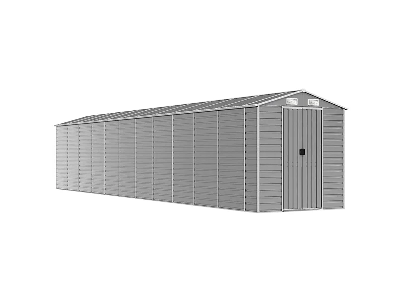 Tampa  Tuinschuur 191x980x198 cm gegalvaniseerd staal lichtgrijs