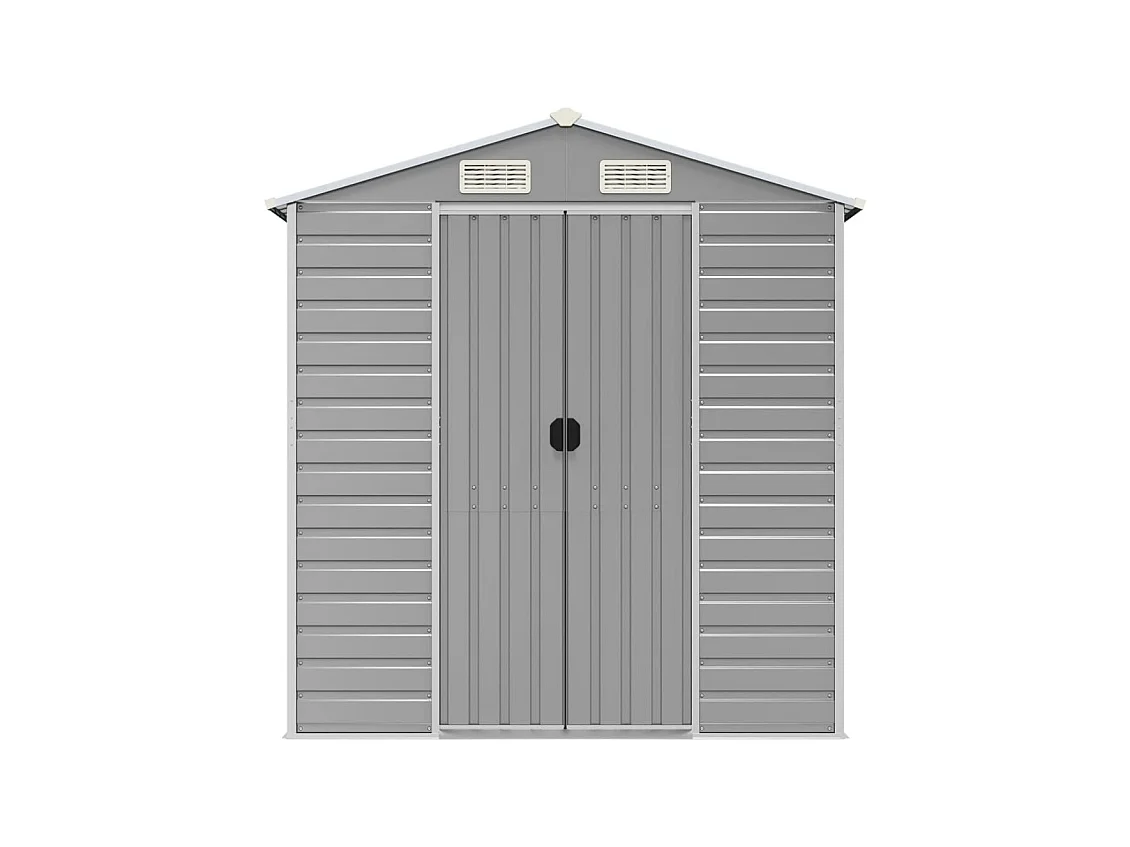 Tampa  Abri de jardin gris clair 191x980x198 cm acier galvanisé