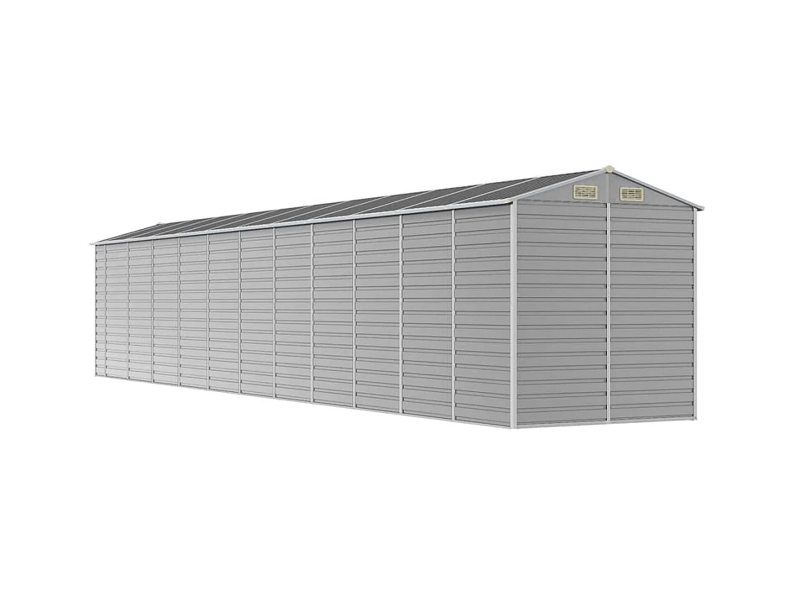 Tampa  Abri de jardin gris clair 191x980x198 cm acier galvanisé