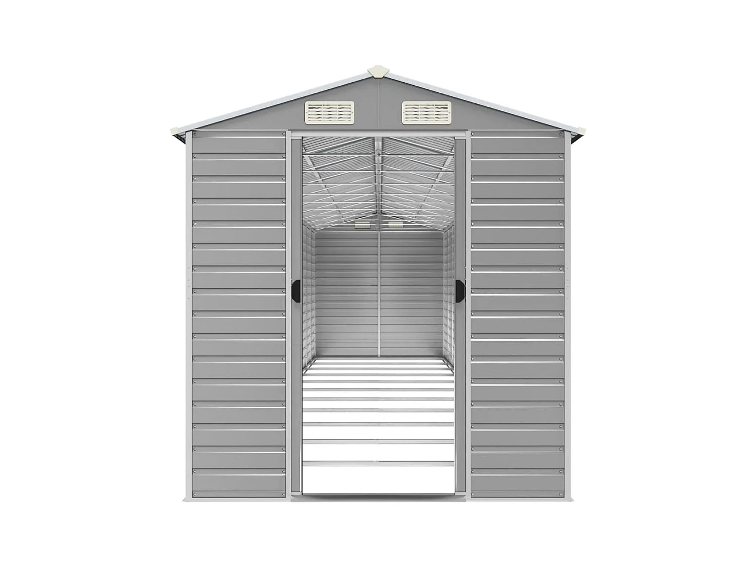 Tampa  Abri de jardin gris clair 191x980x198 cm acier galvanisé