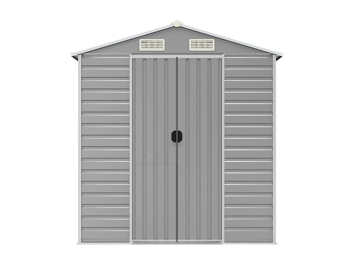 Tampa  Abri de jardin gris clair 191x980x198 cm acier galvanisé