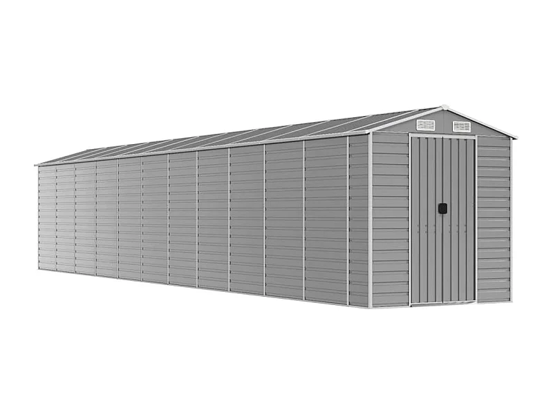 Tampa  Abri de jardin gris clair 191x980x198 cm acier galvanisé