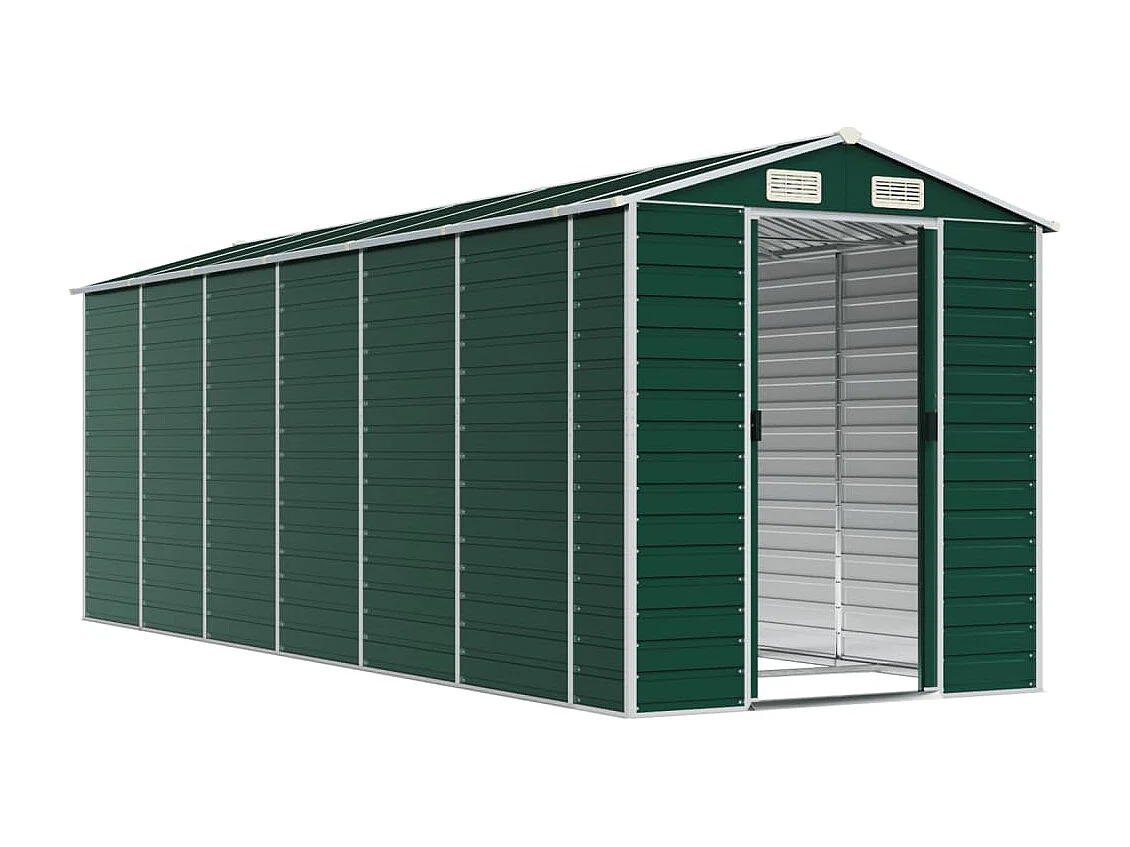 Tampa  Tuinschuur 191x555x198 cm gegalvaniseerd staal groen