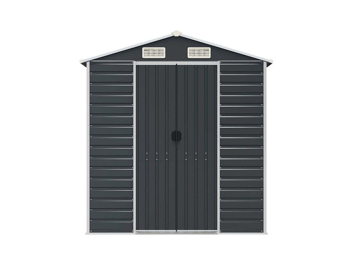 Tampa  Abri de jardin anthracite 191x555x198 cm acier galvanisé