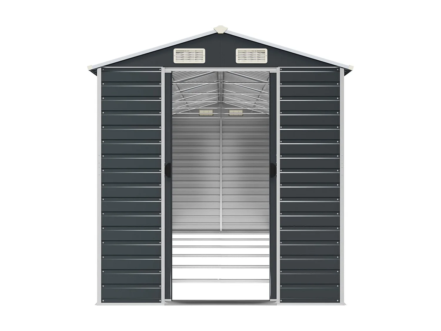 Tampa  Tuinschuur 191x555x198 cm gegalvaniseerd staal antracietkleurig