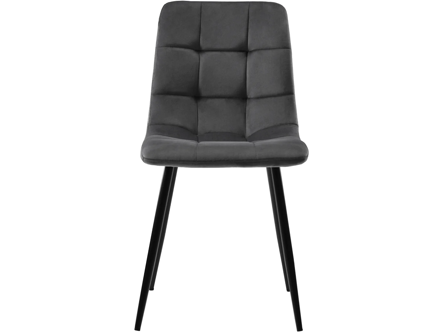 Lot de 4 chaises de salle à manger - modernes rembourrées avec dossier - velours - pour salle à manger,salon - gris