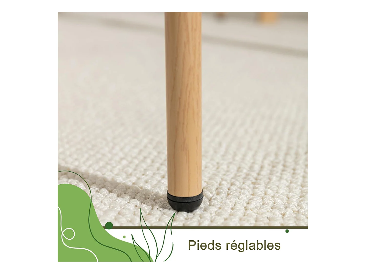 Lot de 2 Chaises de Salle à Manger,Modernes Chaise de Cuisine avec Dossier en Rotin et Pieds en Métal pour Salle à Manger, Salon, Beige (Beige, 2 PCS)