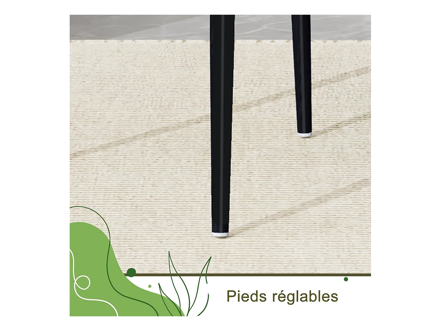 Chaises de Salle à Manger, Lot de 2 Chaise Rembourrée avec Dossier Haut Rotin et Pieds Métal,Modernes Chaises d'appoint pour Cuisine Salon Café -Noir