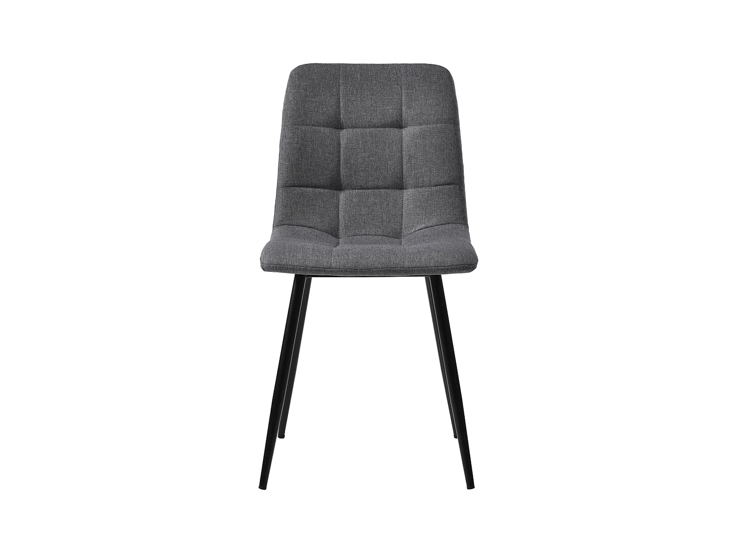 Lot de 4 chaises de salle à manger modernes rembourrées avec dossier, chaise de cuisine, chaise de salon, assise en lin, pour bureau, chambre à coucher, Gris foncé