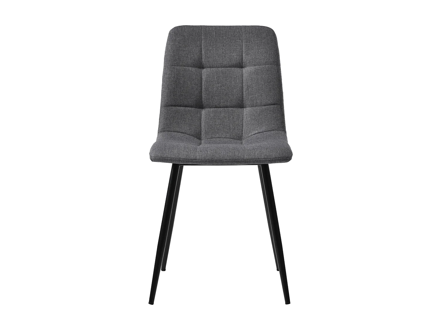 Lot de 4 chaises de salle à manger - modernes rembourrées avec dossier -  chaise de cuisine - chaise de salon - pour bureau - chambre à coucher - Gris foncé