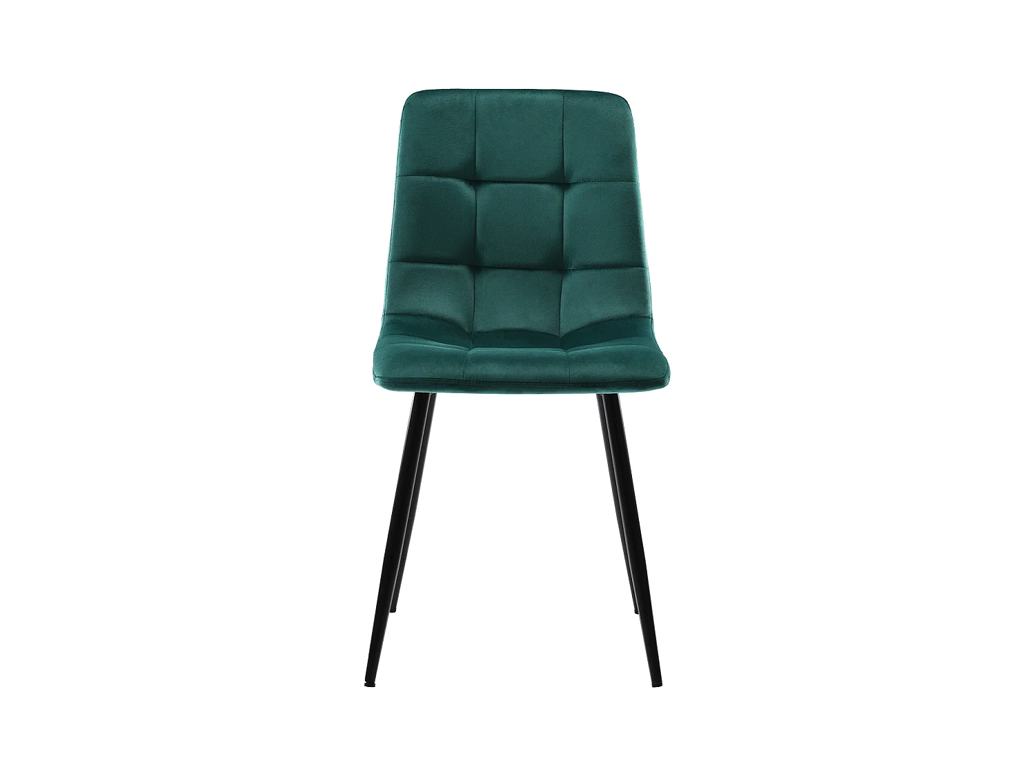 Lot de 4 chaises de salle à manger modernes rembourrées avec dossier, chaise de cuisine, chaise de salon, assise en velours, pour bureau, chambre à coucher, vert