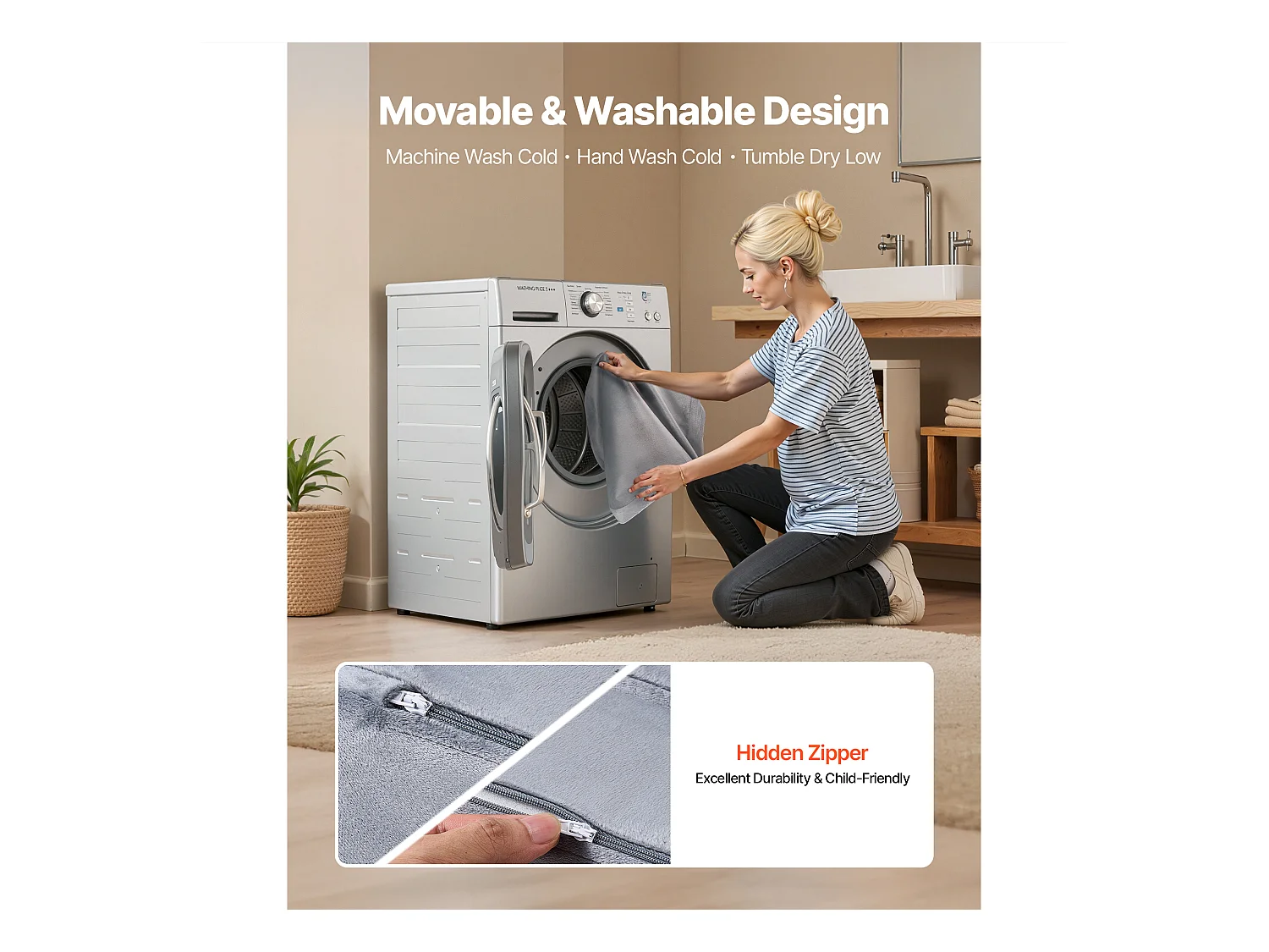 Kanapa dla Dzieci SucceBuy 2-w-1 Przekształcana w Leżankę, Składane i Miękkie Łóżko Kanapowe, z Podłokietnikami, z Gąbki 28D i Krótkim Włosiem, Szary, M