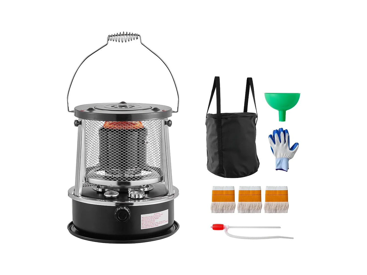 Calentador de Queroseno SucceBuy 9000 BTU Estufa de Petróleo Portátil No Eléctrica 2 en 1 con Altura, Llama Ajustables, para Interior