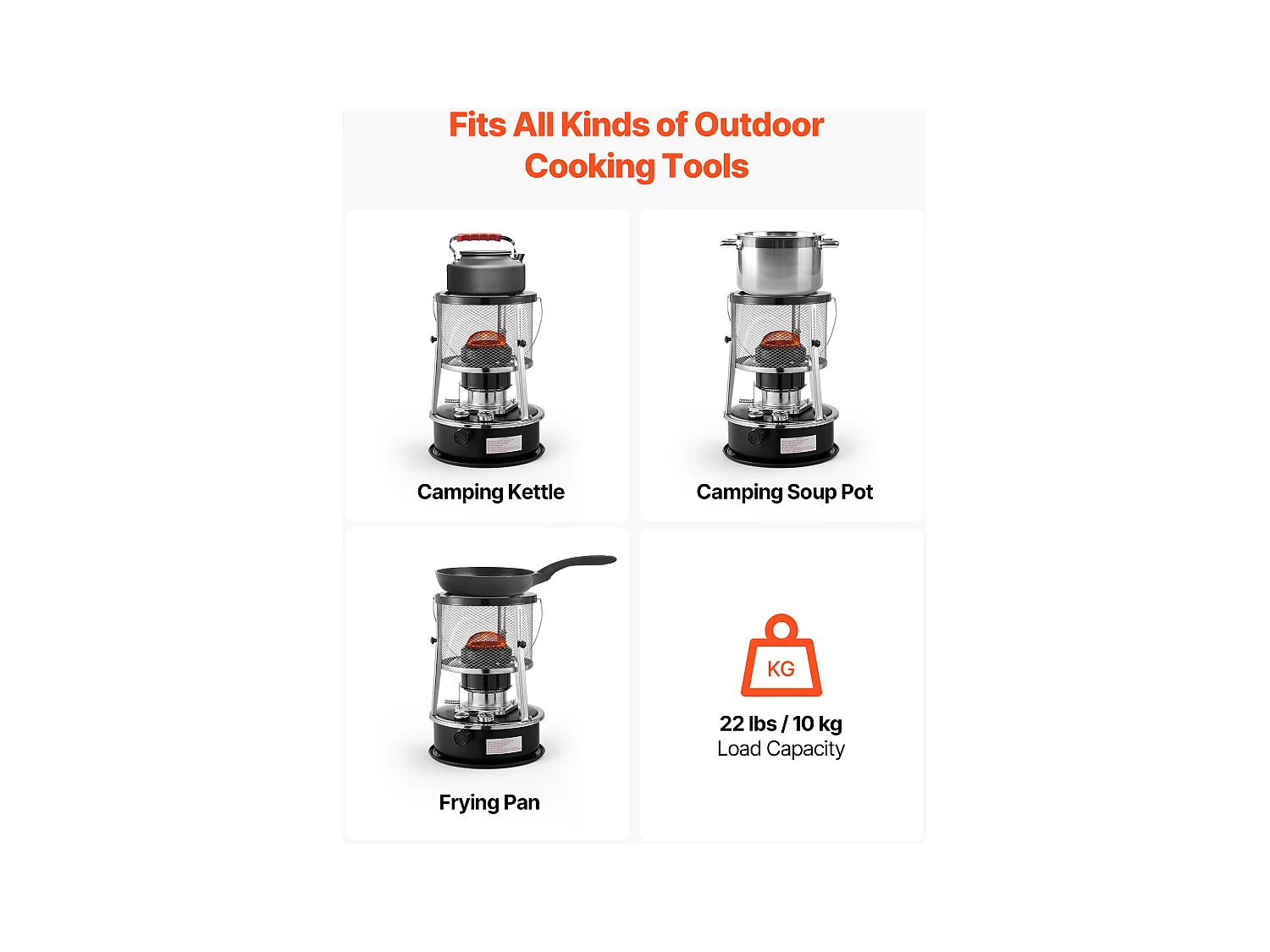 Calentador de Queroseno SucceBuy 9000 BTU Estufa de Petróleo Portátil No Eléctrica 2 en 1 con Altura, Llama Ajustables, para Interior