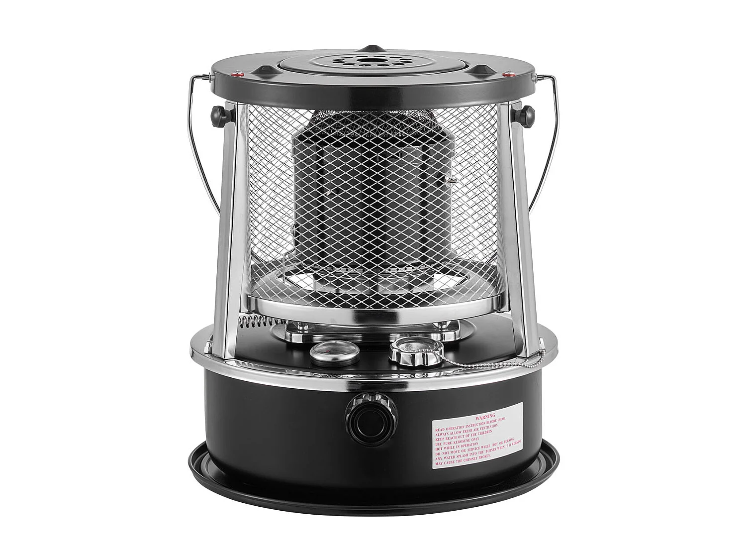 Heizgerät mit Kerosin SucceBuy 9000 BTU Tragbarer Nicht-Elektrischer Ölofen 2 in 1 mit Höhe, Einstellbare Flamme, für Innenräume