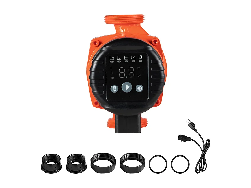 Circulatiepomp SucceBuy voor Warm Water, Maximale Opvoerhoogte 4 m, Hoogrendement Verwarmingspomp, 42 L/min, Terugslagklep, Energiezuinig