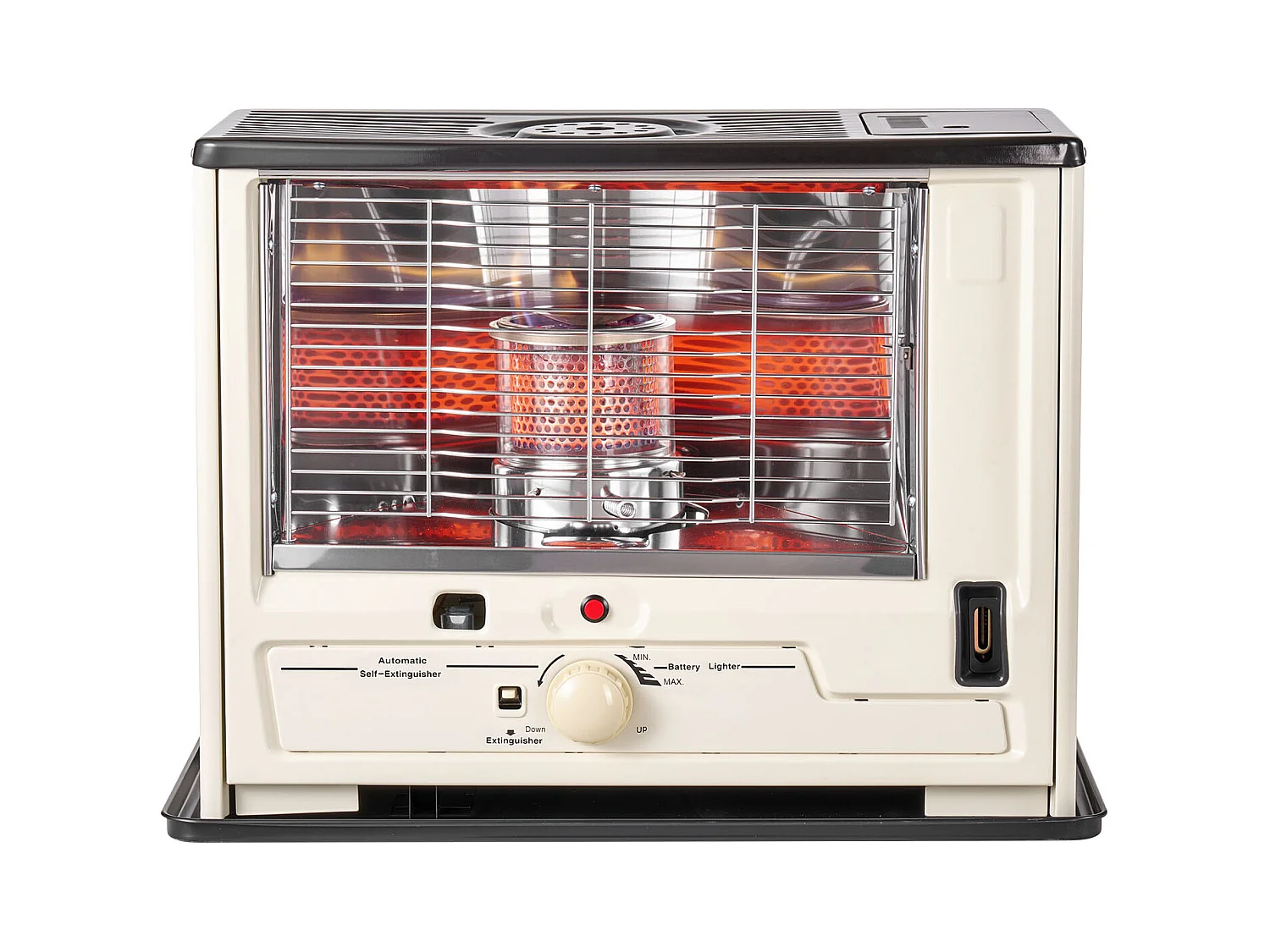 Zusatzheizung SucceBuy mit Kerosin 10000 BTU Tragbarer Ölofen mit Automatischem Abschalt, Einstellbarer Flamme, Anti-Kipp-Funktion, Heizung