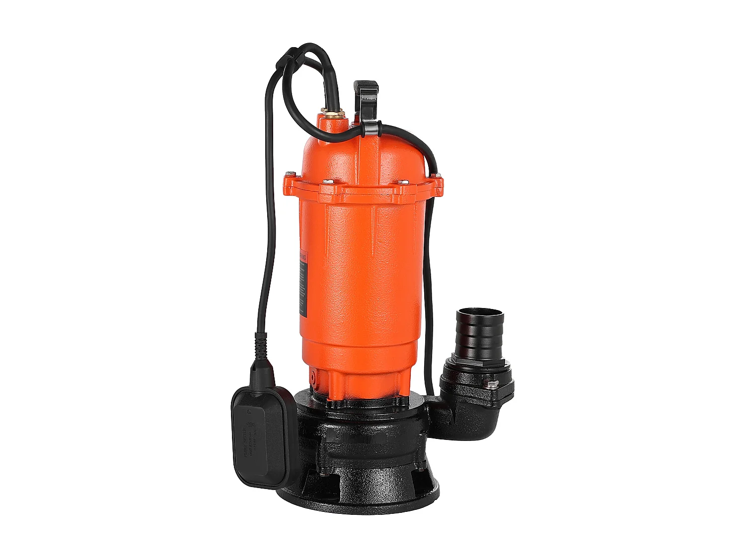 Pompe Submersible Eaux Usées SucceBuy 1500 W Pompe Puisard Fonte 22800 L/h avec Interrupteur à Flotteur Automatique, Hauteur Refoulement 18 m, pour Piscines
