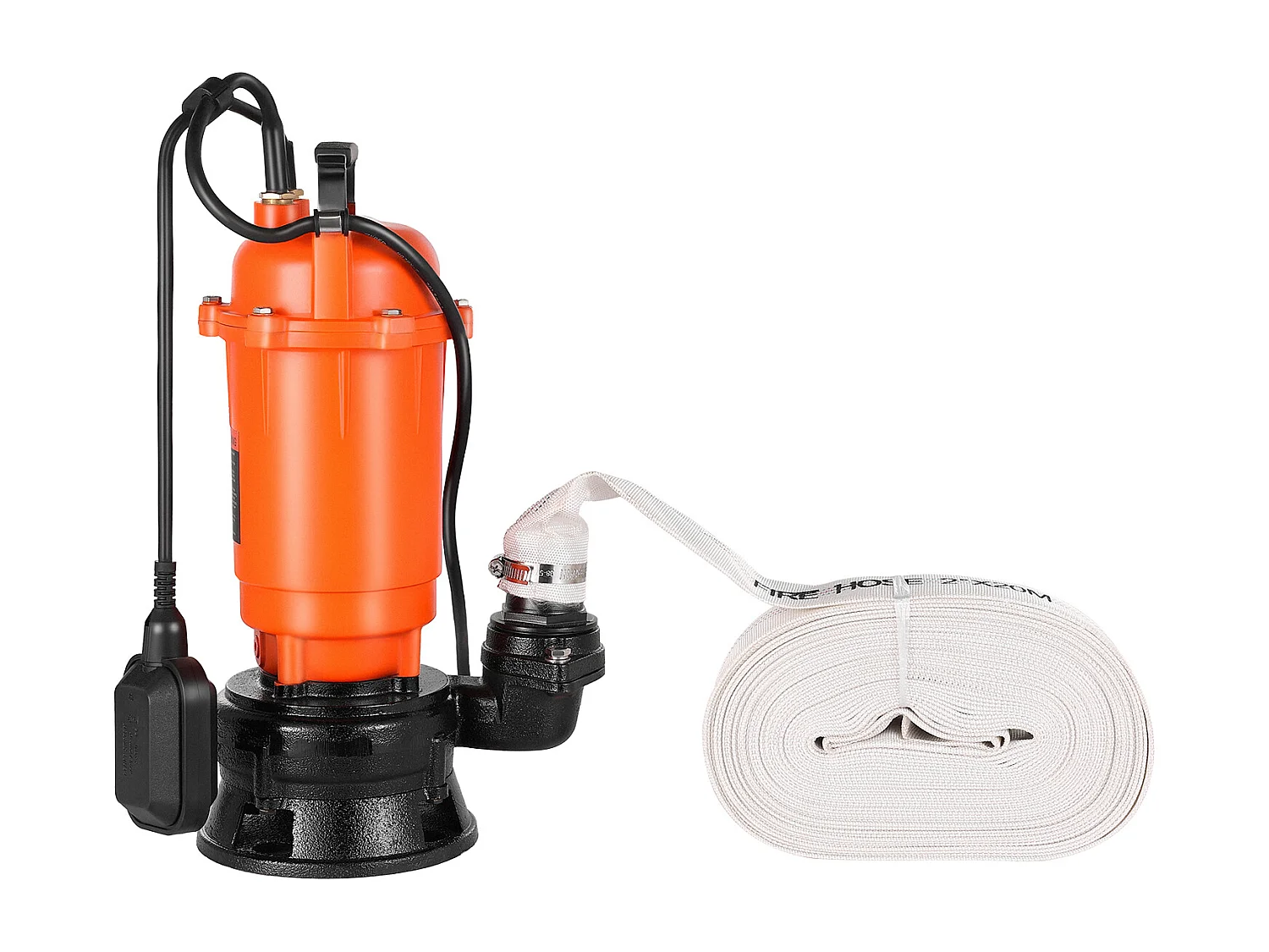 Pompe Submersible Eaux Usées SucceBuy 1500 W Pompe Puisard Fonte 22800 L/h avec Interrupteur à Flotteur Automatique, Hauteur Refoulement 18 m, pour Piscines