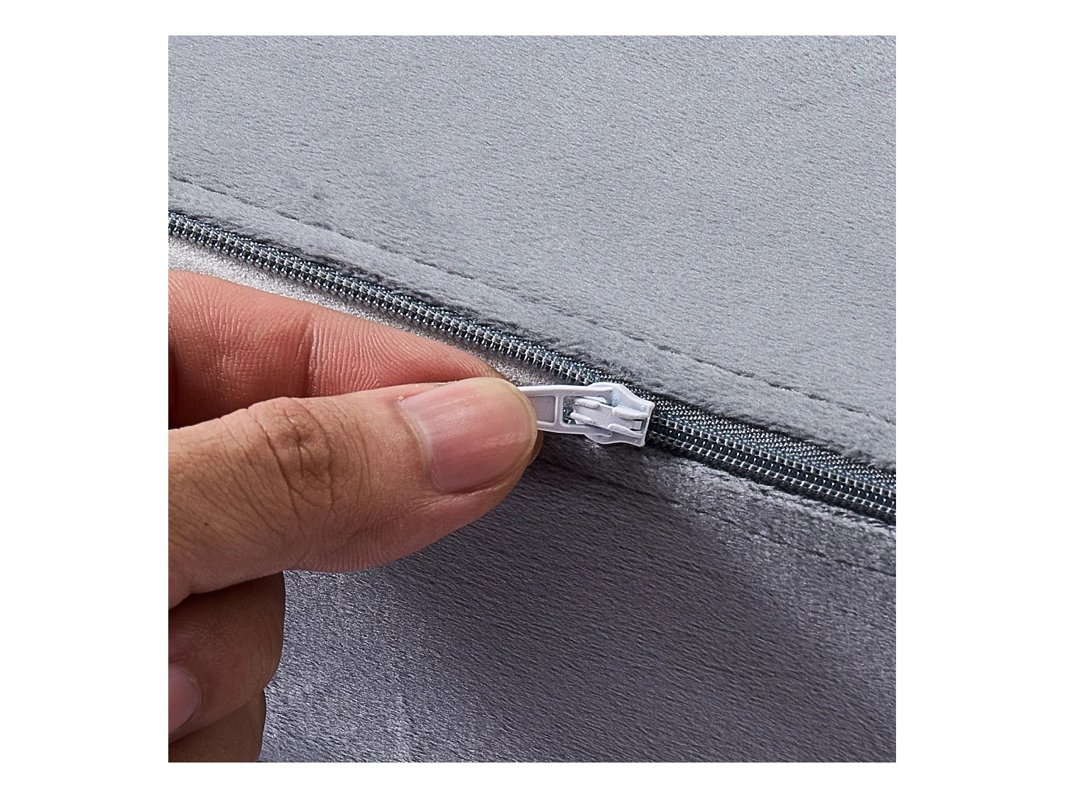 Sofá de Brinquedo Modular SucceBuy para Crianças Componente 10PCs, Sofá Seccional Convertível, com Apoios de Braço, em Esponja 28D e Pelo Curto, Cinza