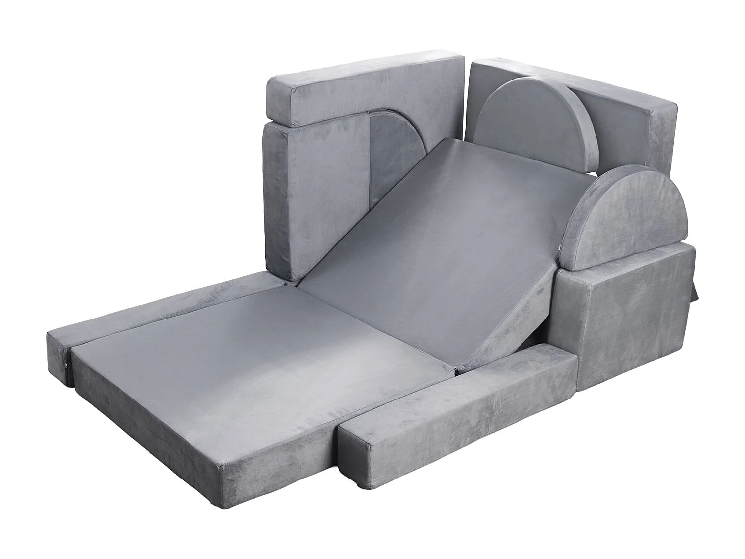 Modułowa Kanapa do Zabawy SucceBuy dla Dzieci Składająca się z 14PCs, Przekształcalna Kanapa Segmentowa, z Podłokietnikami, z Gąbki 28D i Krótkim Włosiem