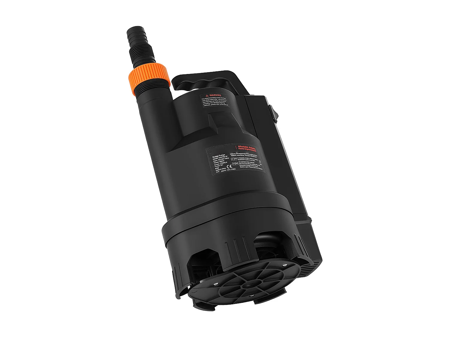 Pompe Submersible Eaux Usées SucceBuy 690 W Pompe Puisard PP-GF20, 17500 L/h avec Interrupteur à Flotteur Automatique, Hauteur Refoulement 9 m, pour Piscines