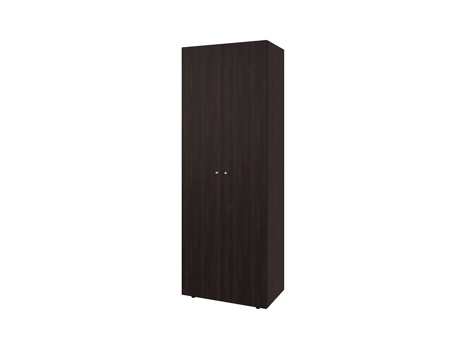 TUHOME Armario alto de 2 puertas World, 4 estantes, almacenamiento vertical, dormitorio, nogal teñido