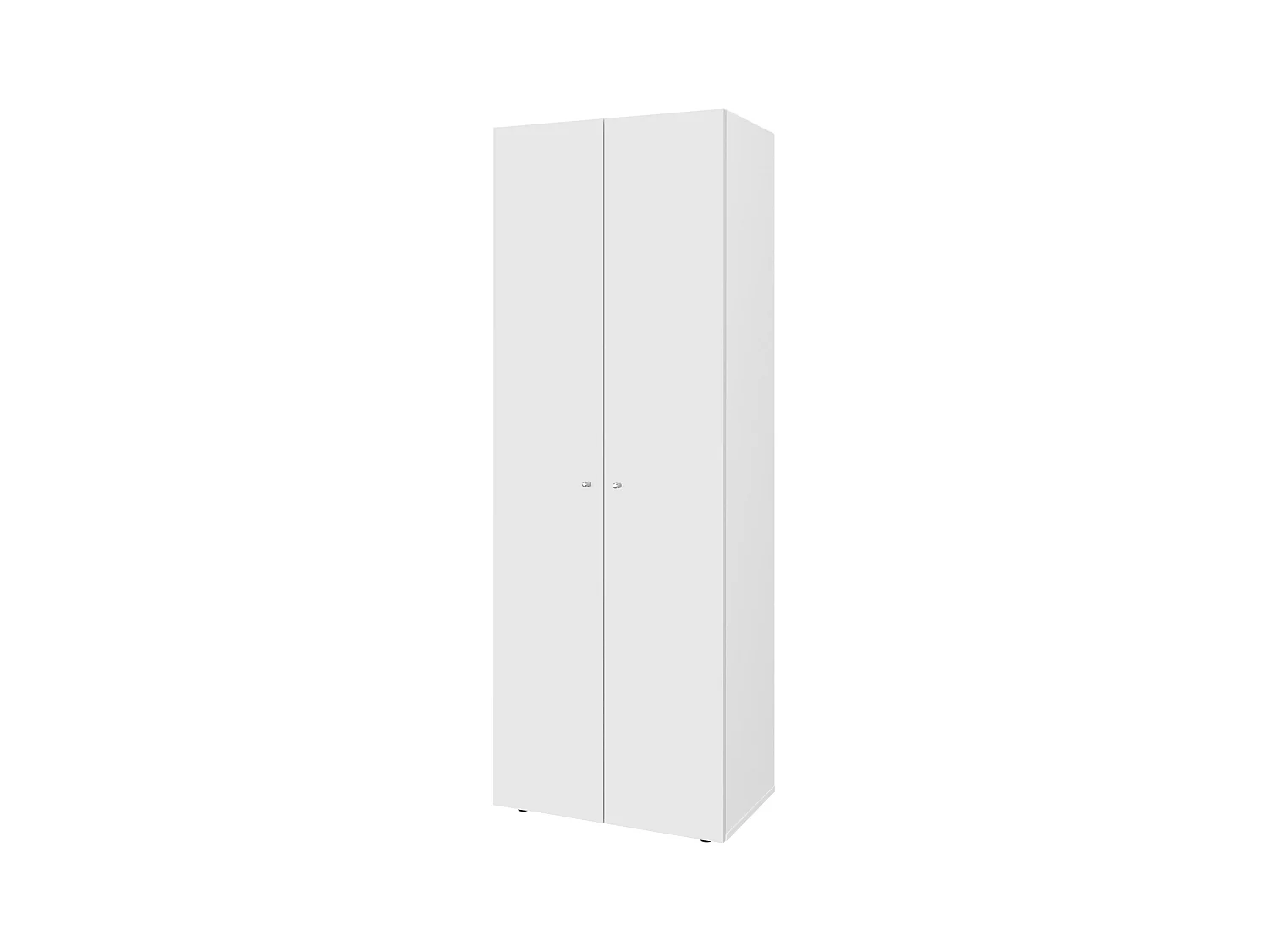 TUHOME Armario alto de 2 puertas World, 4 estantes, almacenamiento vertical, dormitorio, blanco