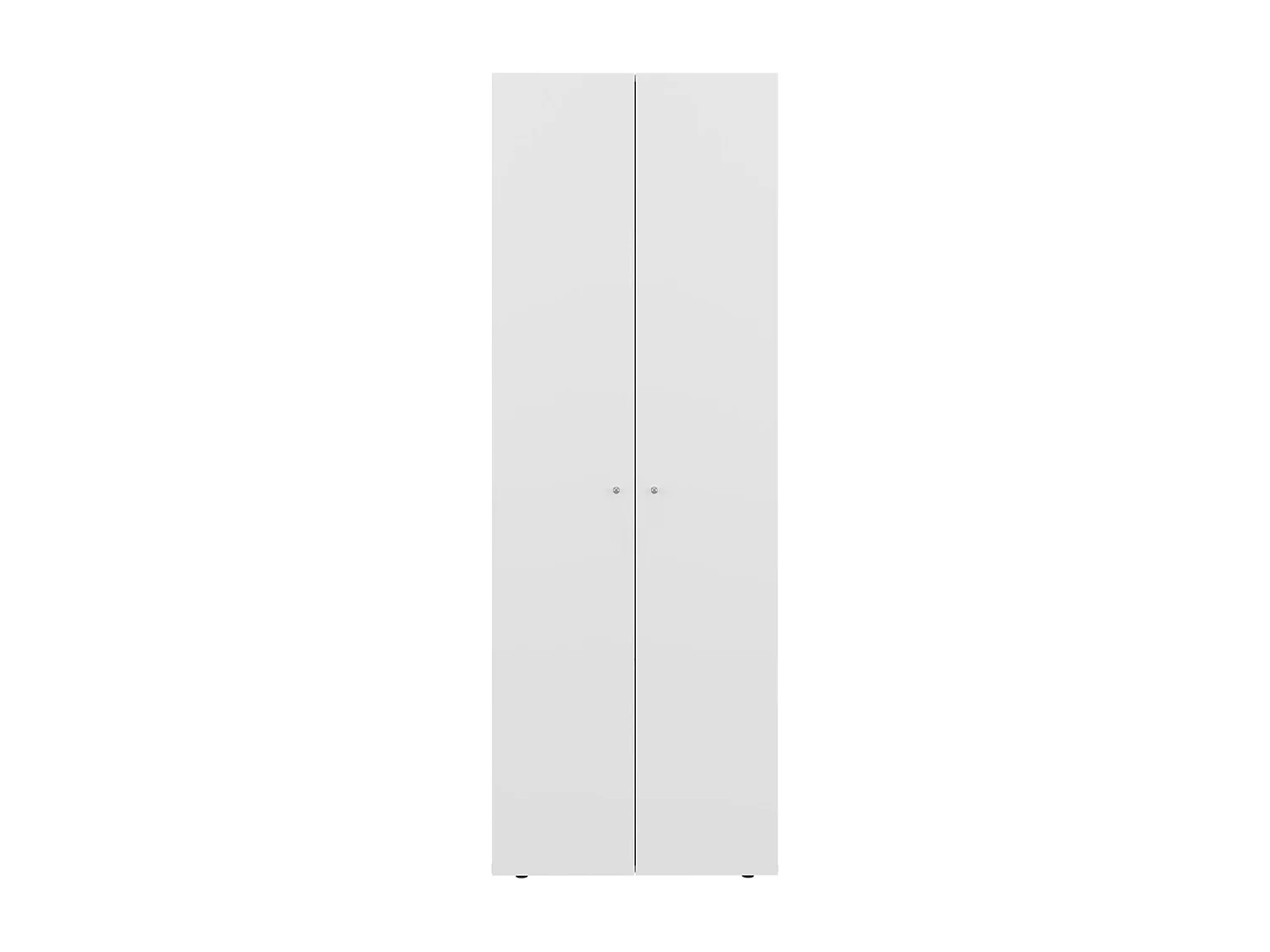 TUHOME Armario alto de 2 puertas World, 4 estantes, almacenamiento vertical, dormitorio, blanco
