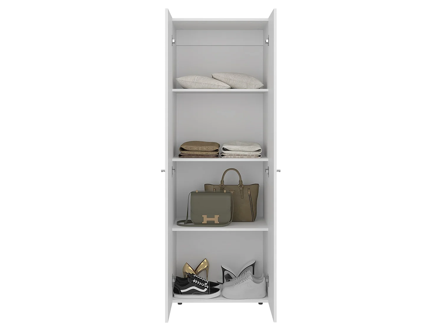 Roupeiro Home de 170 cm com 2 portas, branco