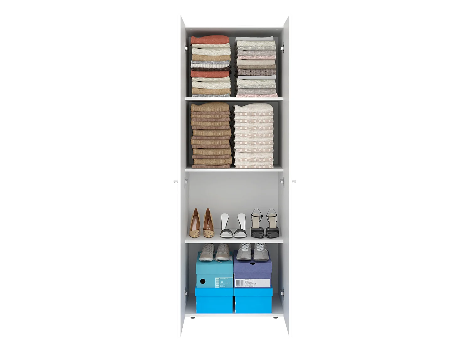 Roupeiro Home de 170 cm com 2 portas, branco