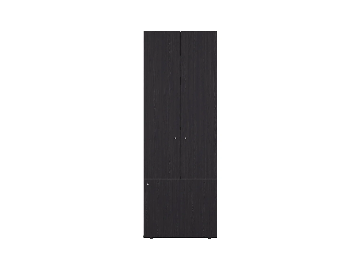 TUHOME Armario alto de 3 puertas con 4 estantes   Armario independiente para dormitorio o recibidor, Wengué