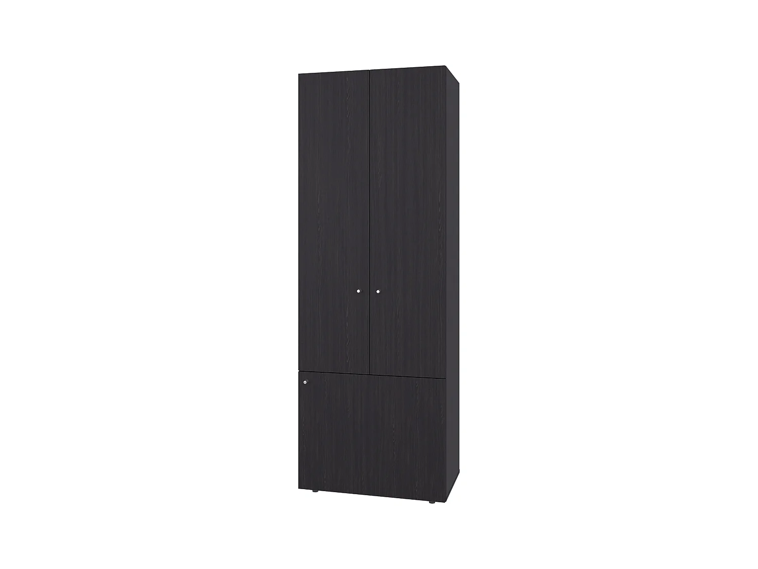 TUHOME Armario alto de 3 puertas con 4 estantes   Armario independiente para dormitorio o recibidor, Wengué
