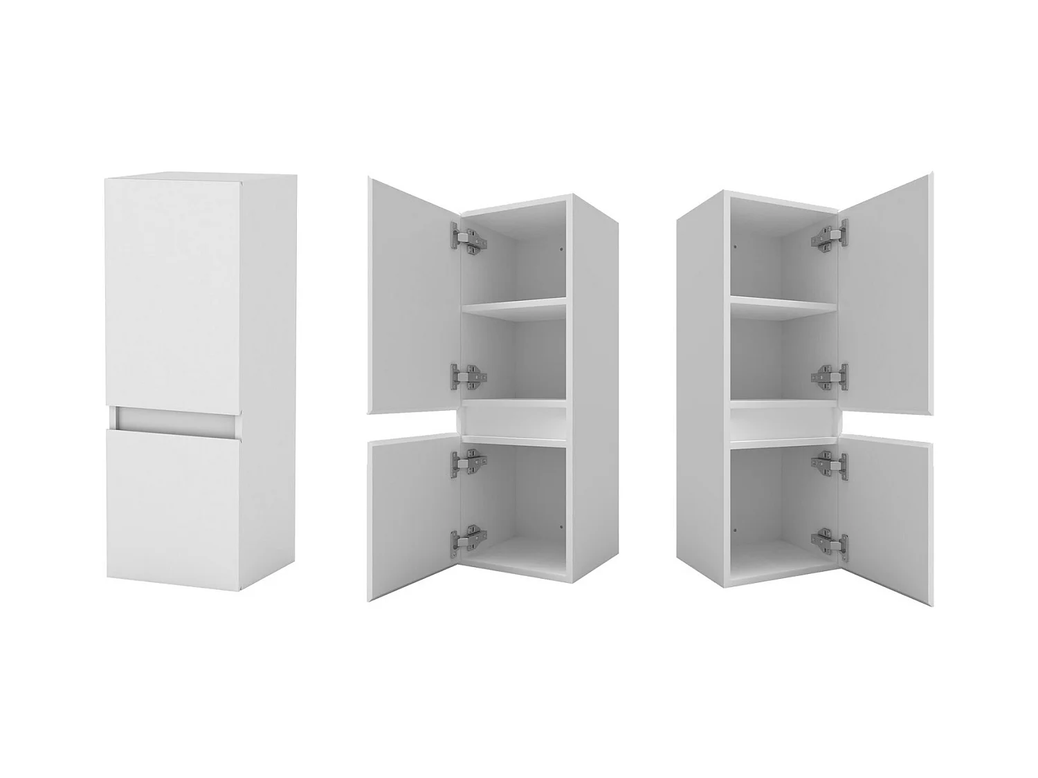 AICA Ensemble meuble de salle de bain Vasque 50cm avec 2 tiroirs + lavabo + LED Miroir Rond 60cm + Colonne,Chêne