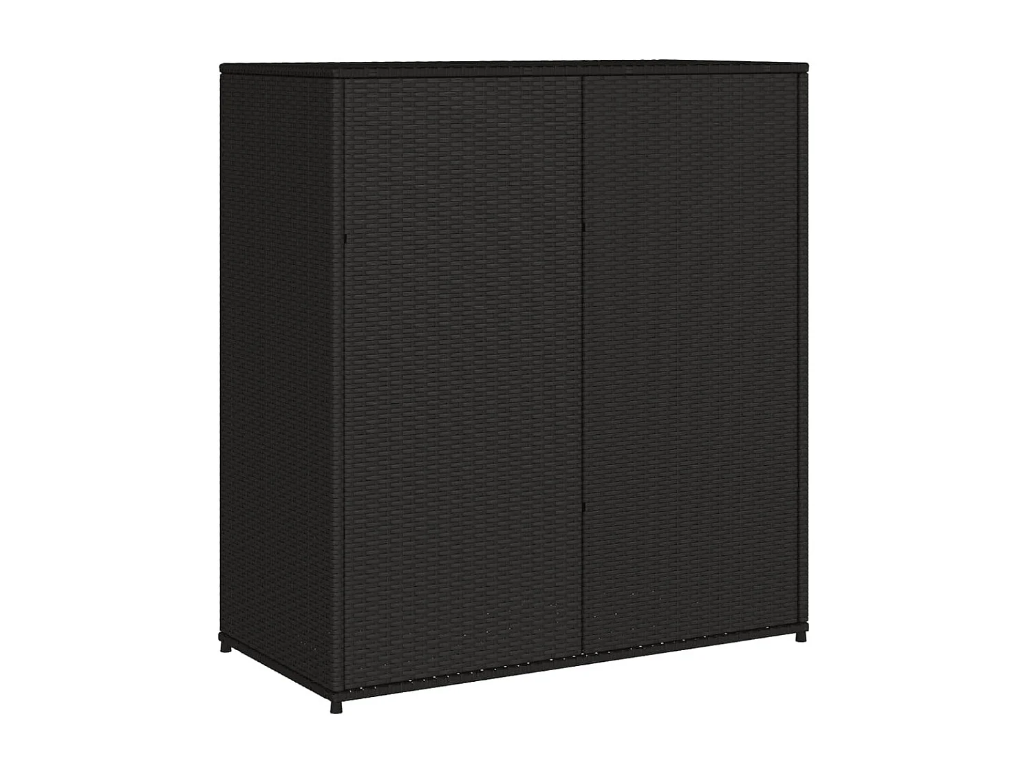 Annemarie  Armoire de rangement de jardin noir 105x55x113cm résine tressée