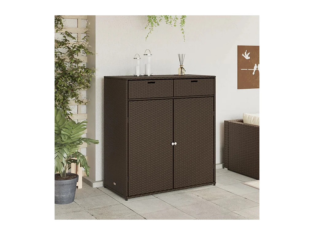 Annemarie  Tuinkast 105x55x113 cm poly rattan bruin