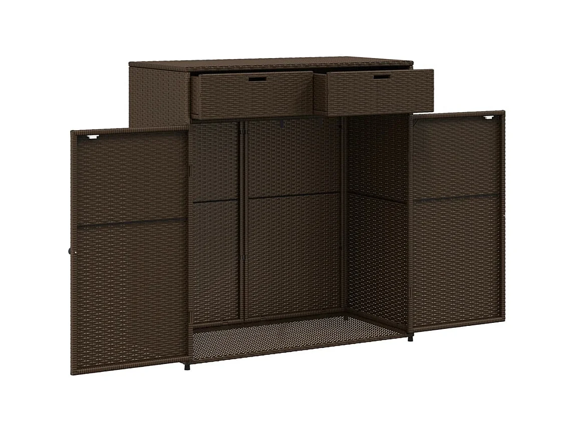 Annemarie  Tuinkast 105x55x113 cm poly rattan bruin