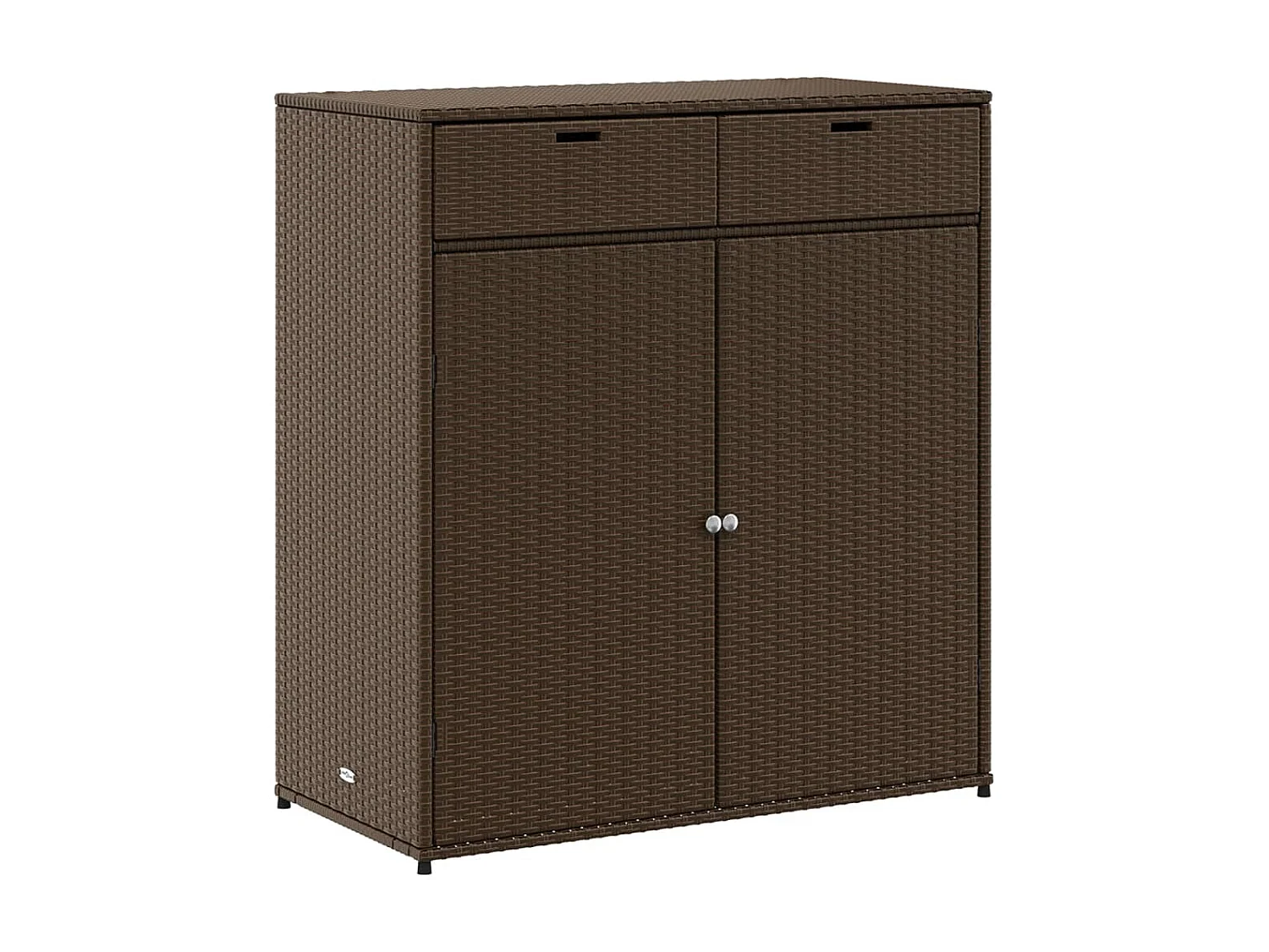 Annemarie  Armoire de rangement jardin marron 105x55x113 cm résine tressée