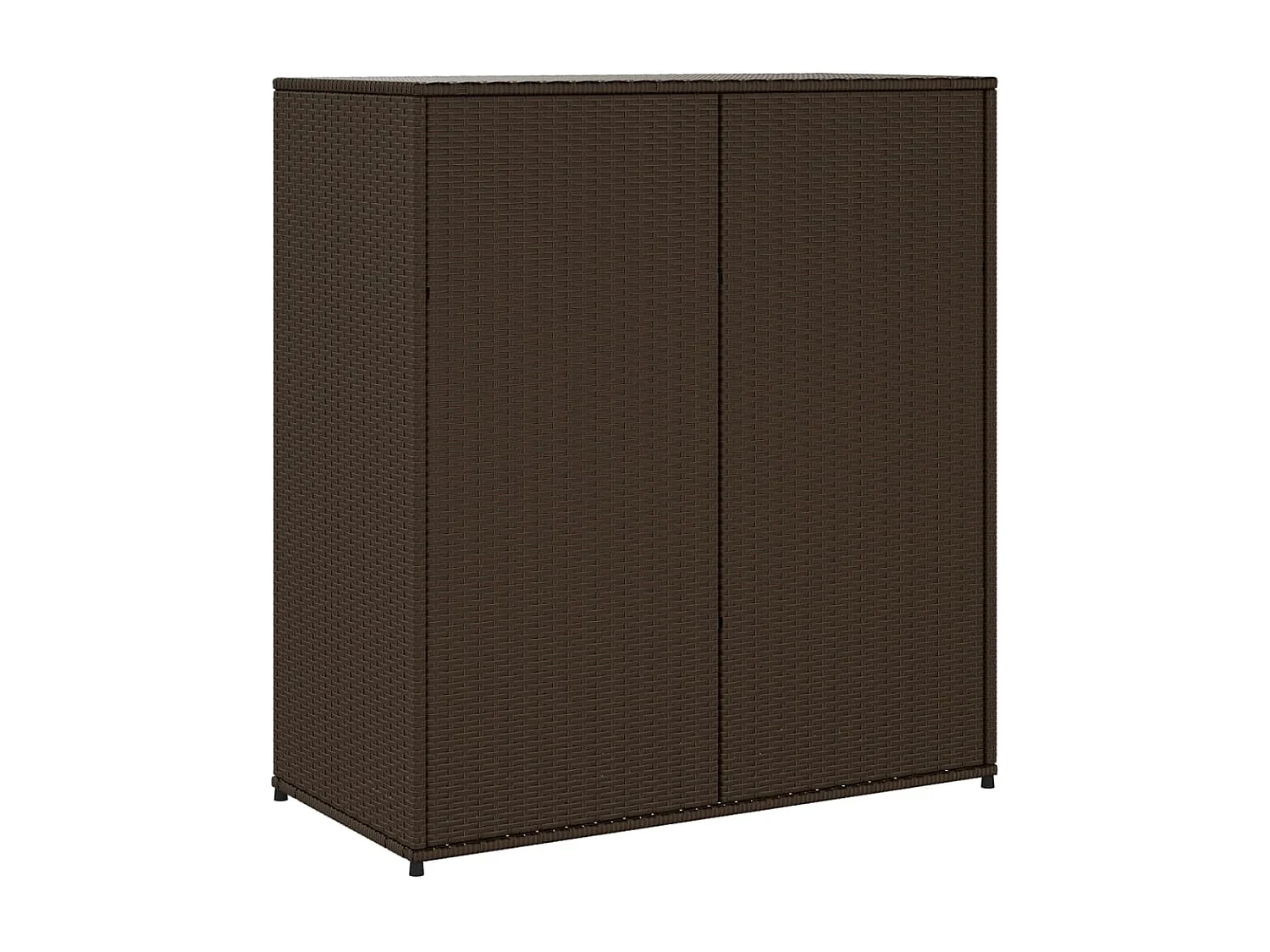 Annemarie  Armoire de rangement jardin marron 105x55x113 cm résine tressée