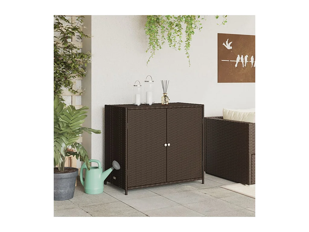 Emma Louise  Tuinkast 83x45x76 cm poly rattan bruin