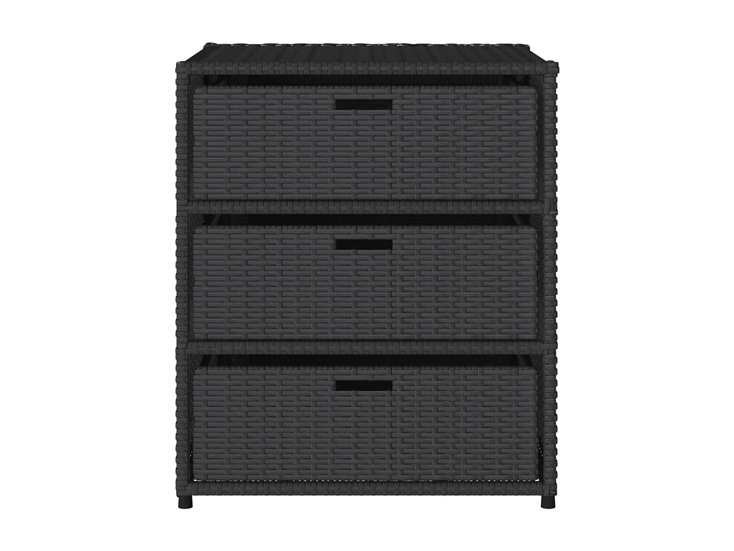 Holiday  Armoire de rangement de jardin noir 55x59x69 cm résine tressée