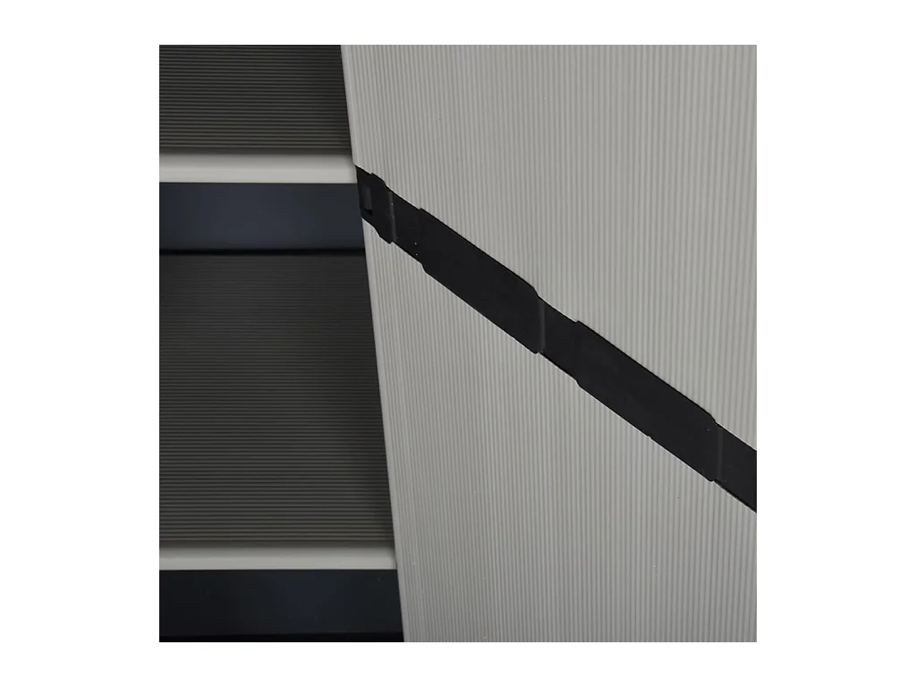 Garden Furniture -  Tuinkast met 3 schappen 68x40x168 cm grijs en zwart