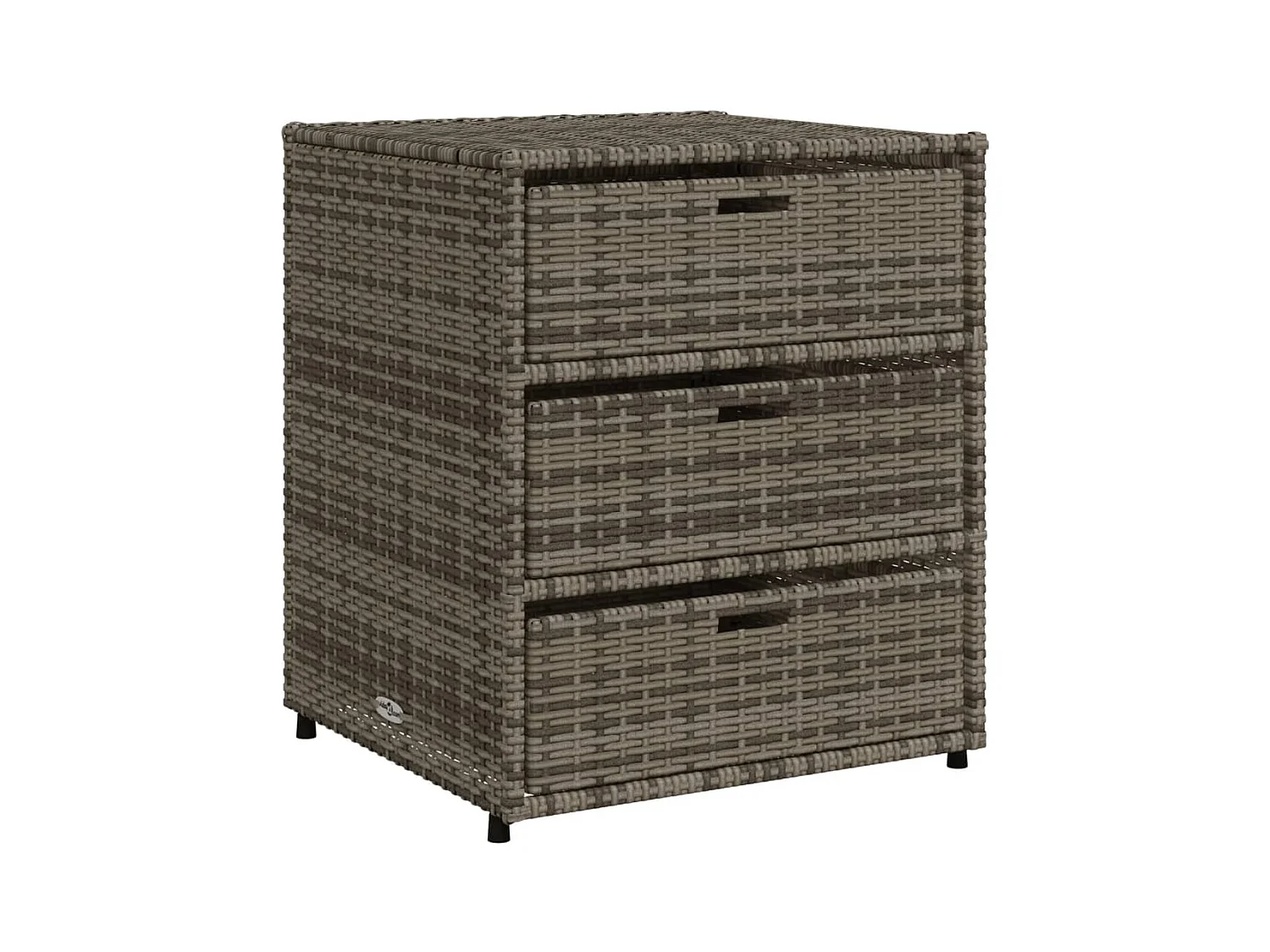 Holiday  Armario de almacenaje de jardín ratán PE gris 55x59x69 cm