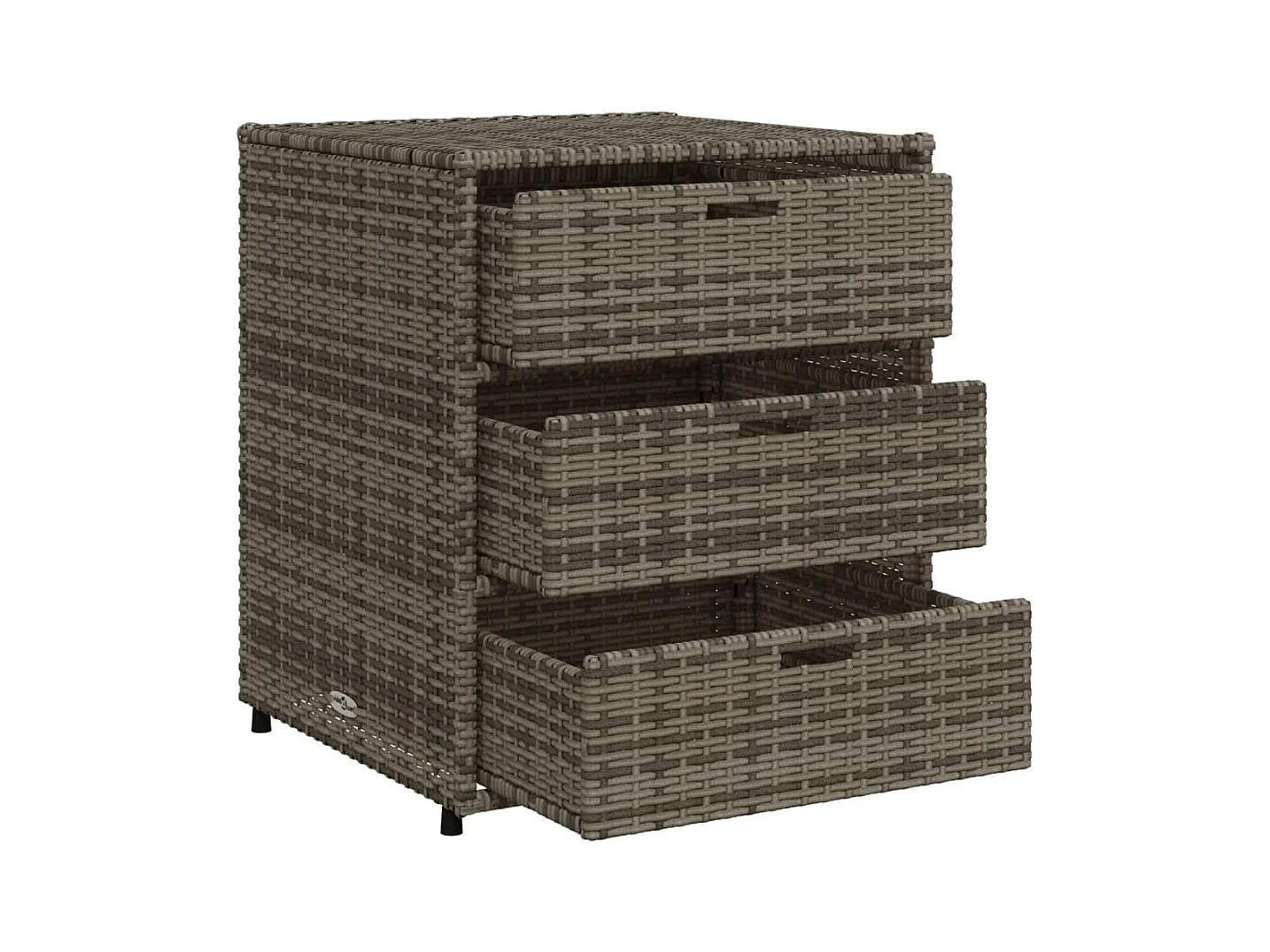 Holiday  Armario de almacenaje de jardín ratán PE gris 55x59x69 cm