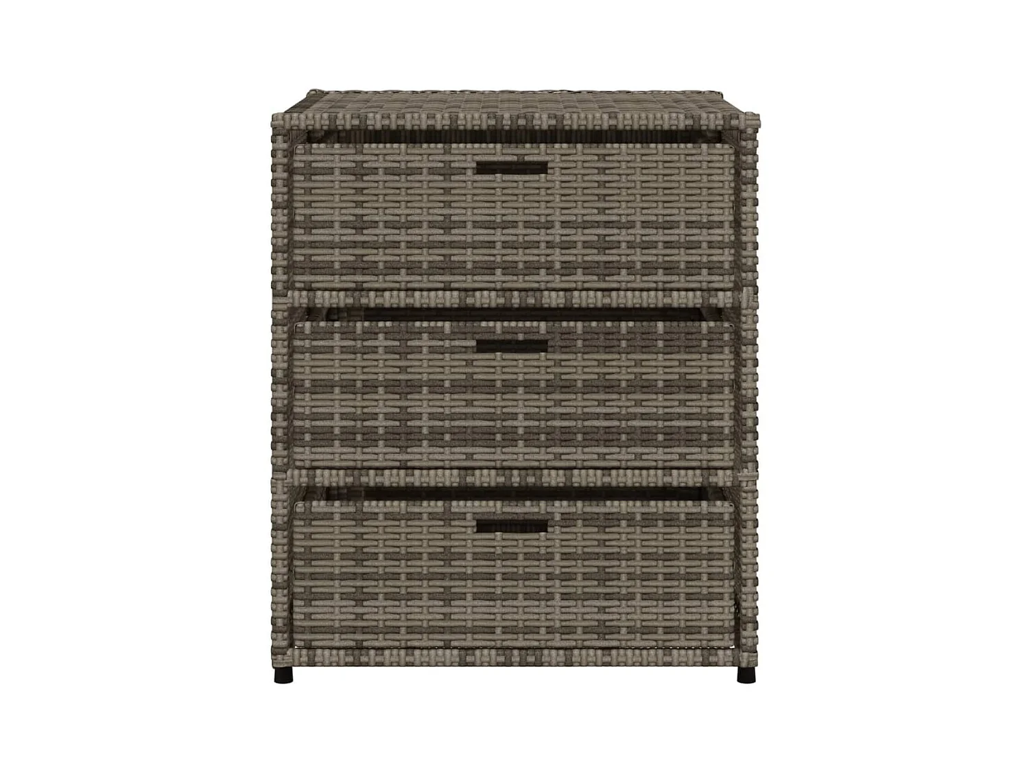 Holiday  Armario de almacenaje de jardín ratán PE gris 55x59x69 cm